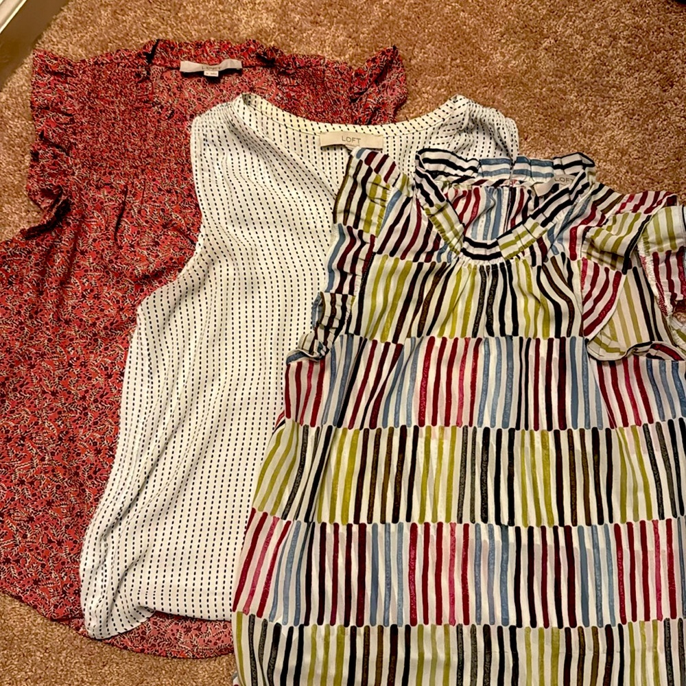 LOFT shell blouses - lot of 3